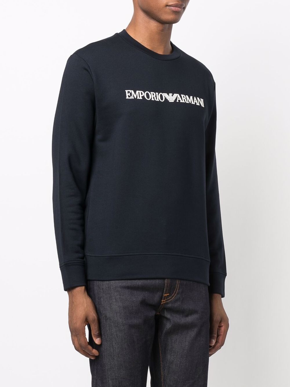 Emporio Armani Cotton Blend Crewneck Sweatshirt
