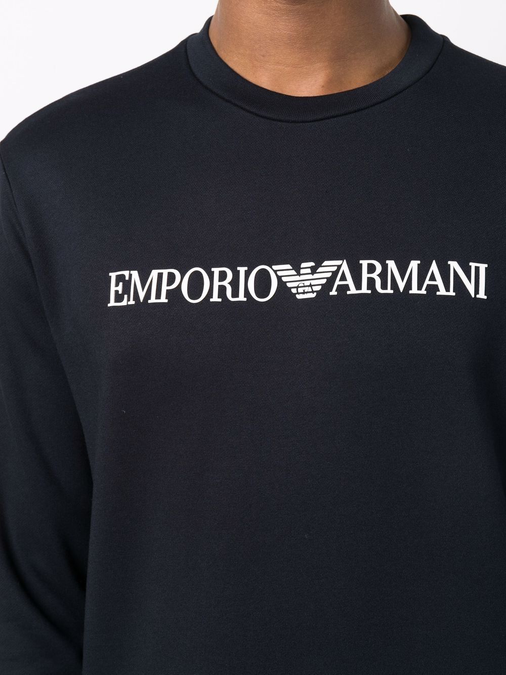 Emporio Armani Cotton Blend Crewneck Sweatshirt