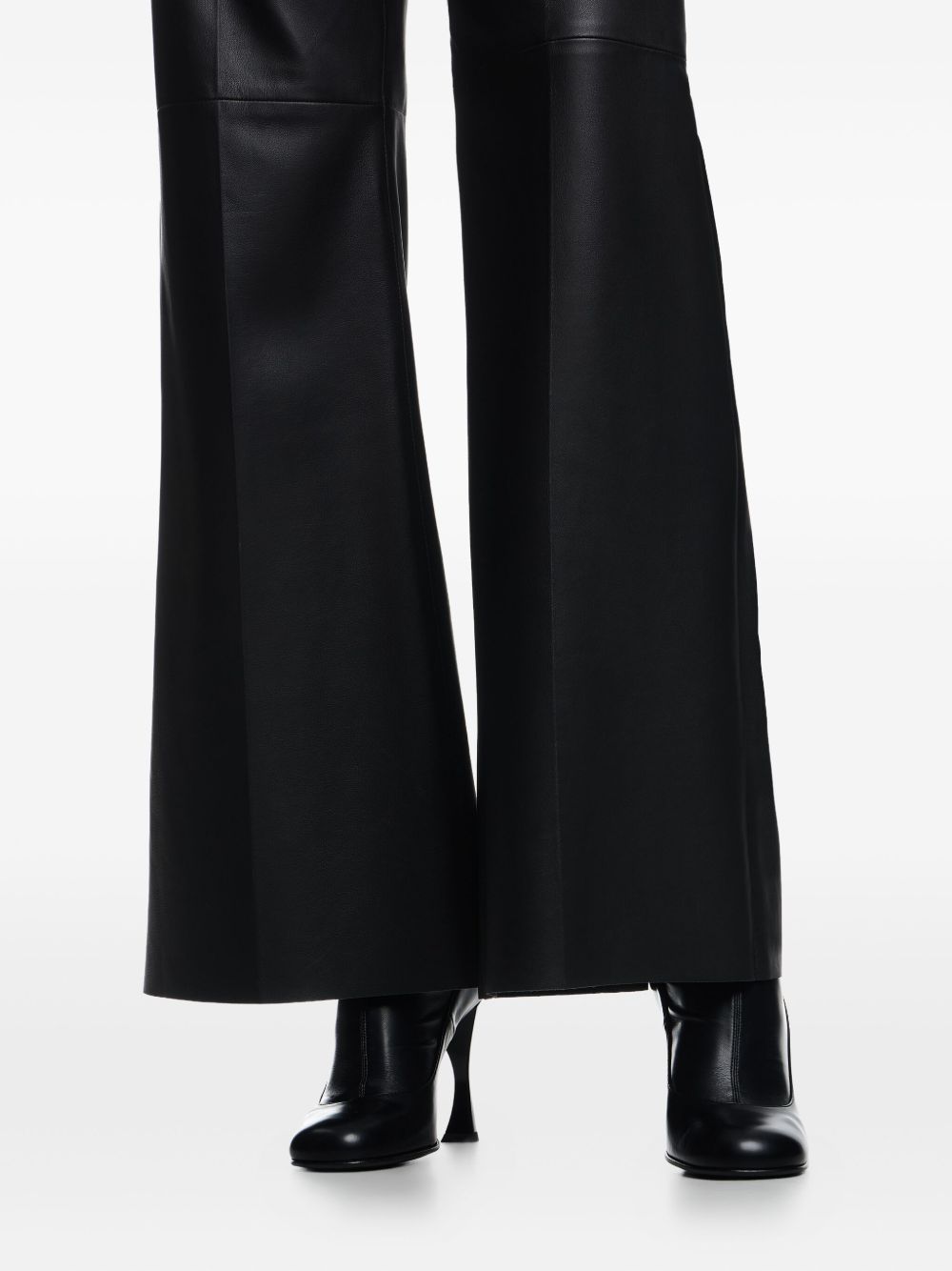 Emporio Armani Palazzo trousers in lambskin glovery