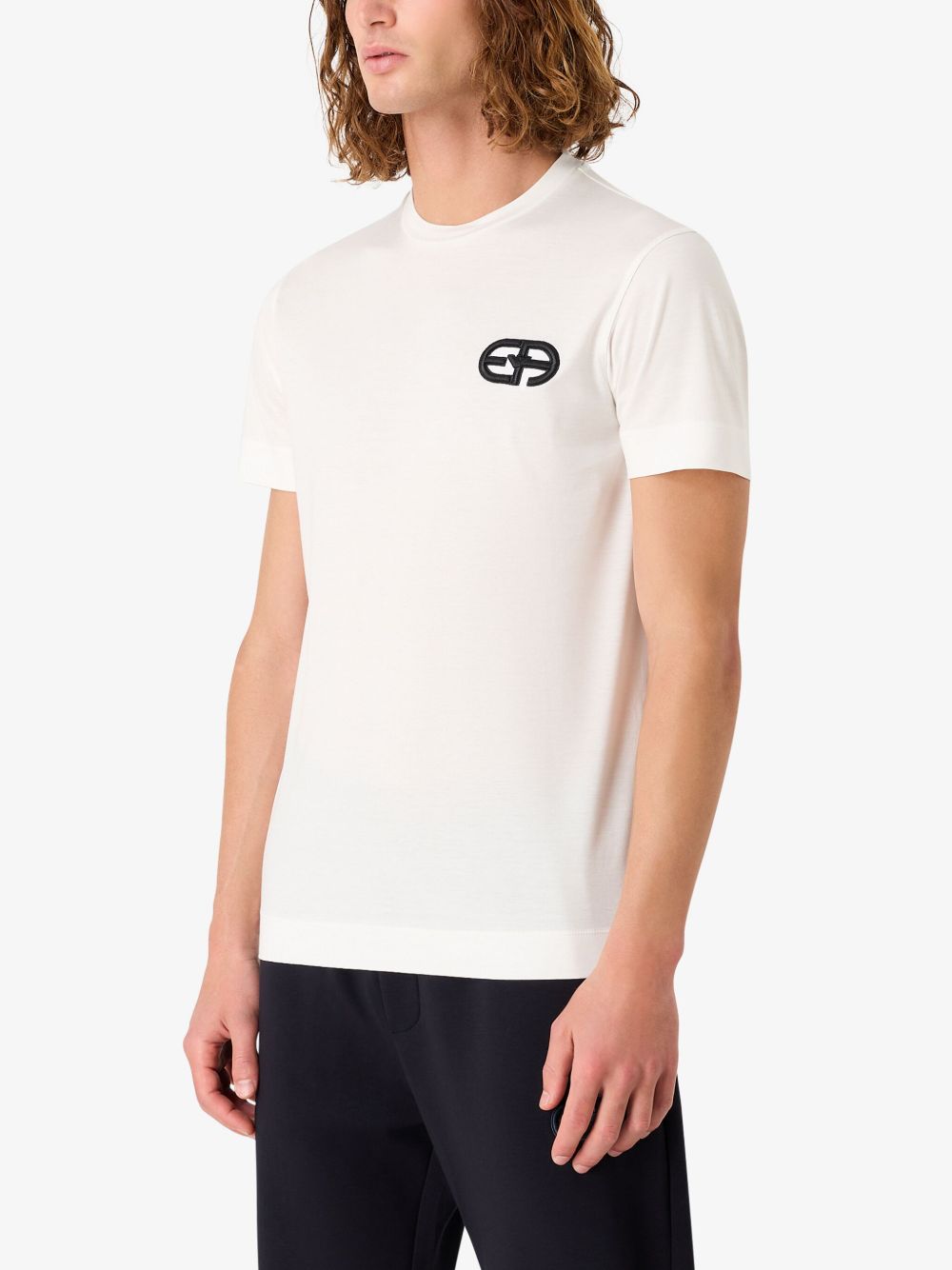 Emporio Armani Logo cotton blend t-shirt