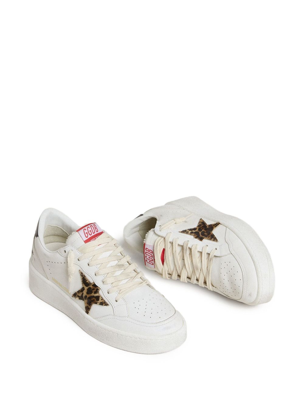 Golden Goose Ball Star with Leo pony skin star and black laminated leather heel tab