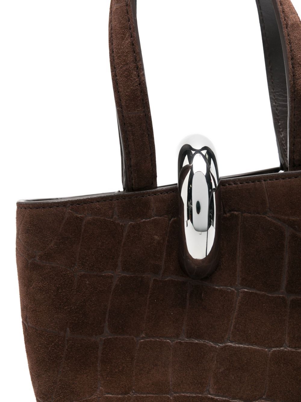 JACQUEMUS Crocodile-Effect Ring-Detail Tote Bag