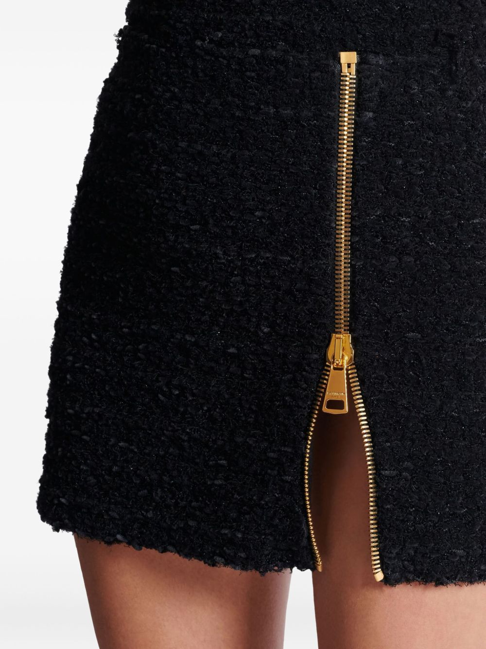 Balmain Short zipped tweed skirt