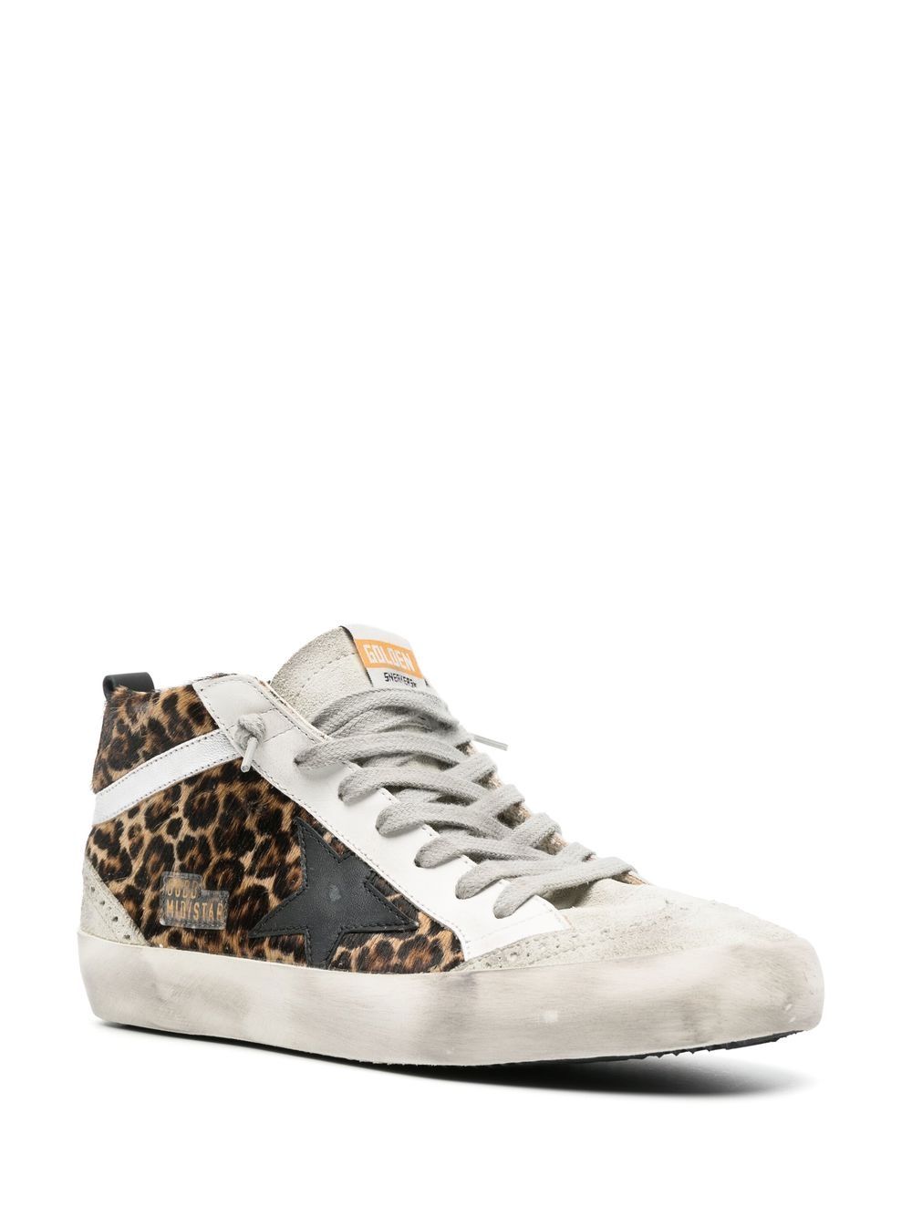 Golden Goose Mid Star Leo ponyskin sneakers