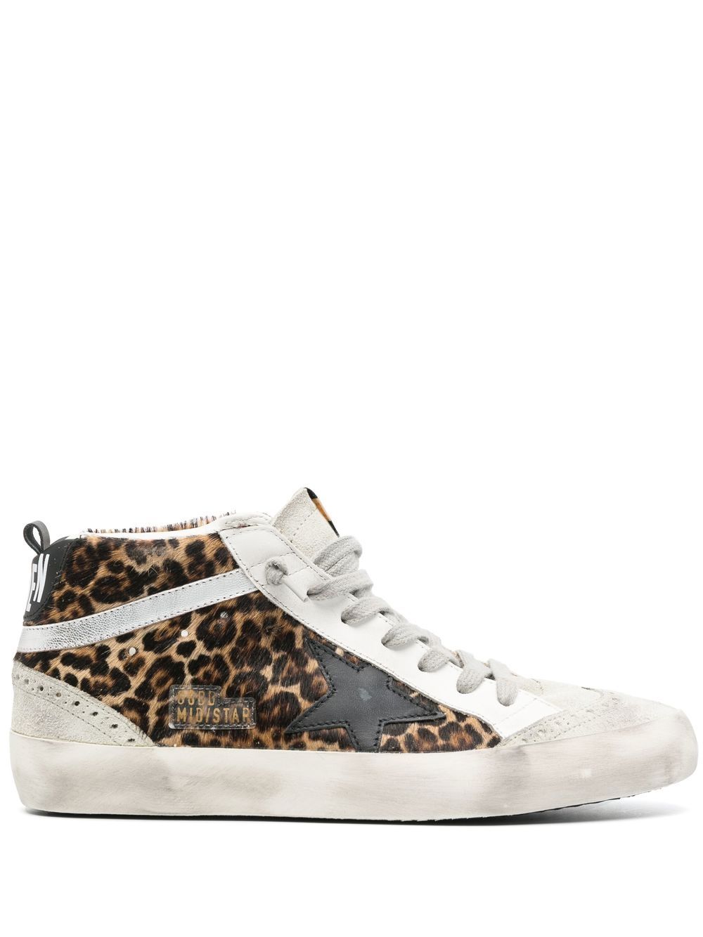 Golden Goose Mid Star Leo ponyskin sneakers