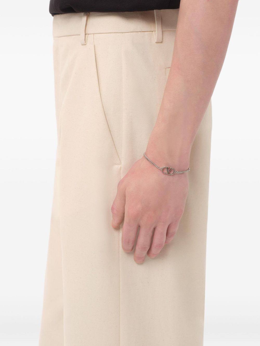 Valentino Garavani-Valentino Garavani Vlogo Signature Metal Bracelet
