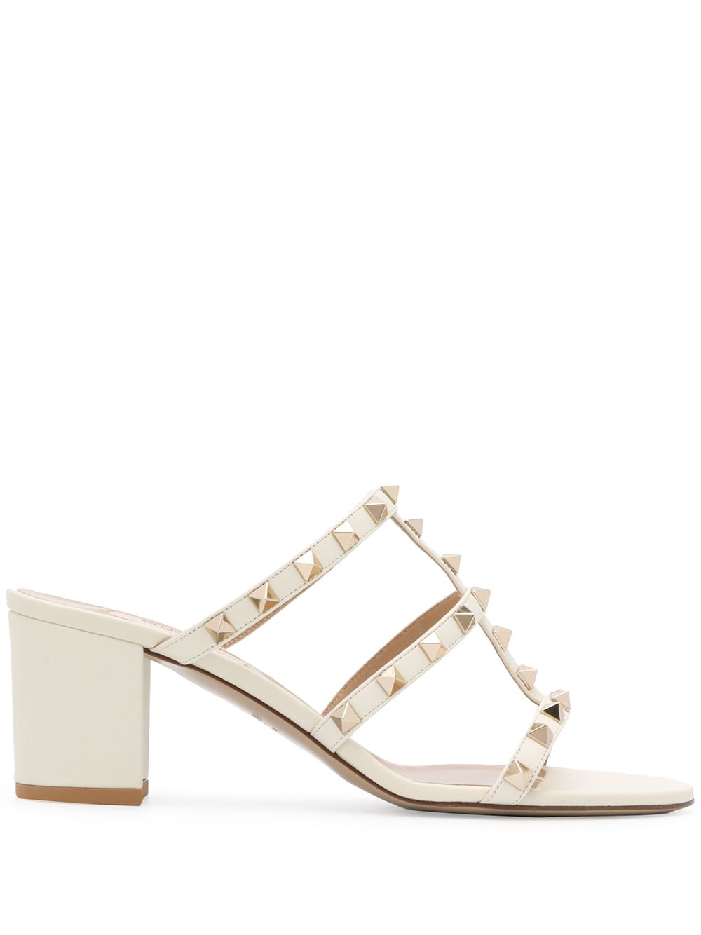 Valentino Garavani Rockstud Calfskin Leather Slide Sandal 60 Mm