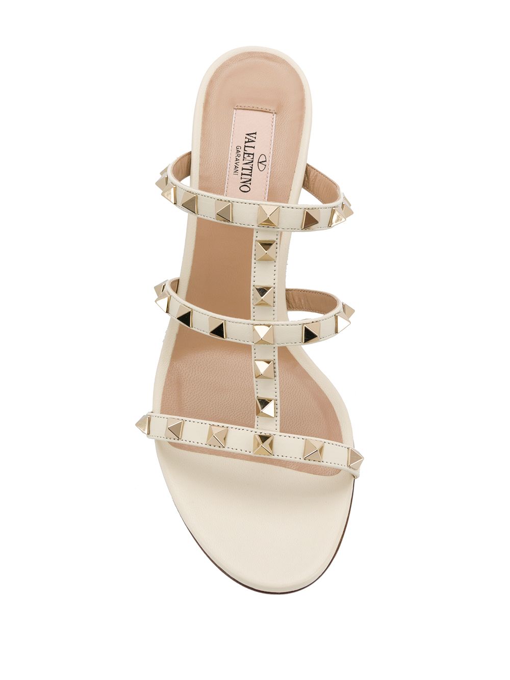 Valentino Garavani Rockstud Calfskin Leather Slide Sandal 60 Mm