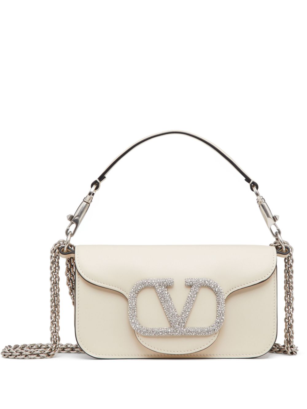 Valentino Garavani small Locò crystal-embellished shoulder bag