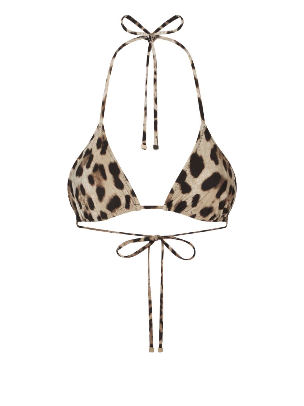 Dolce & Gabbana-leopard-print triangle bikini top.