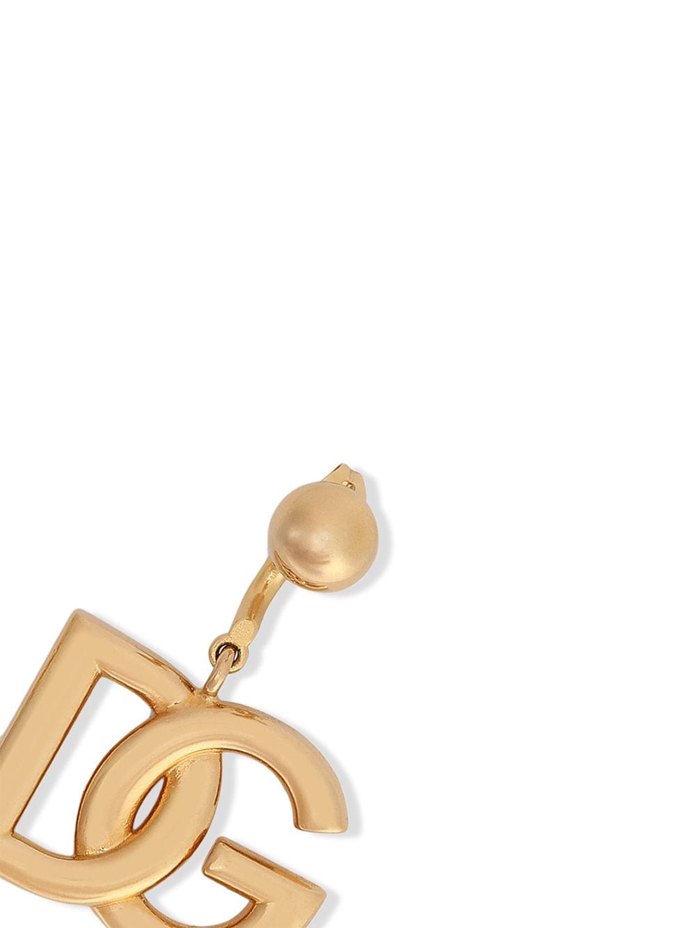Dolce & Gabbana-DG logo clip-on earrings in gold-tone brass