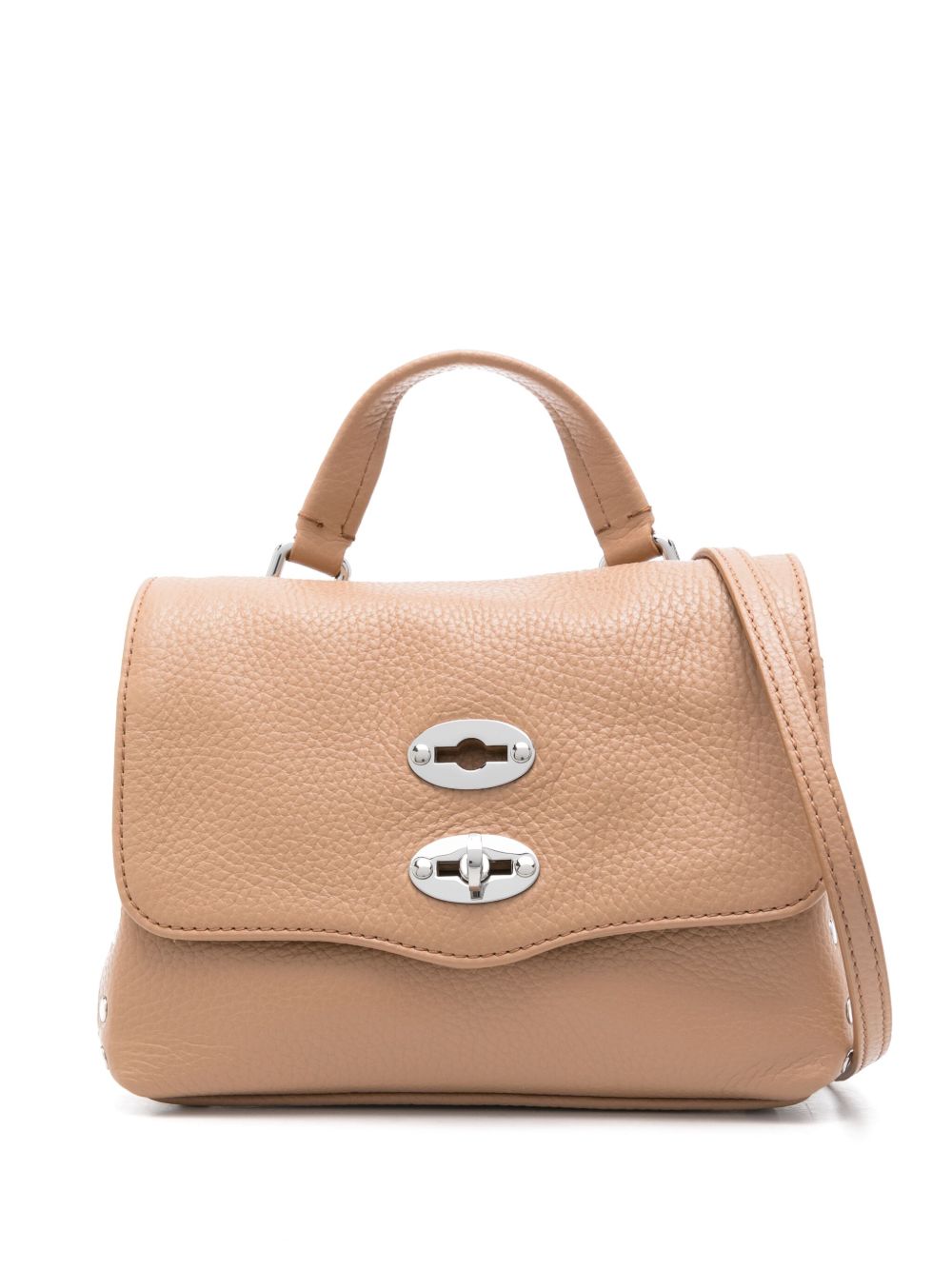 Zanellato Postina® Baby Bag In Hammered Leather Brown Cantucci