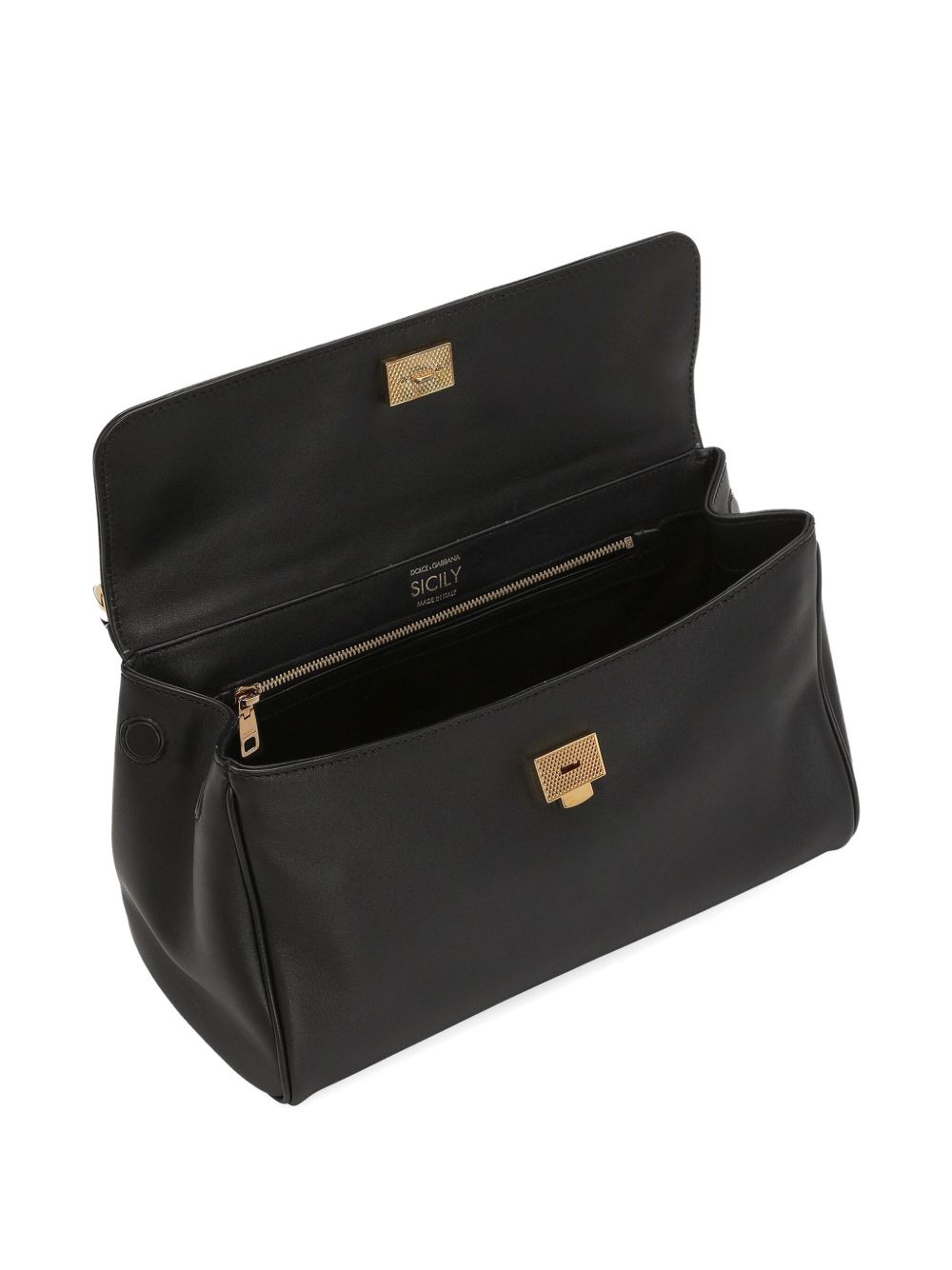 Dolce & Gabbana-MY SICILY HANDBAG IN PLONGÉ CALFSKIN