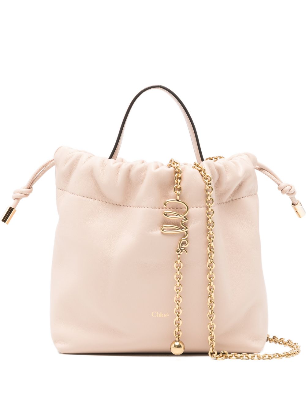 Chloé Mini Chloé Icons Shoulder Bag With Chain In Soft Leather