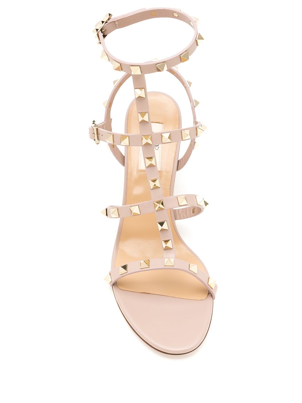 Valentino Garavani Rockstud Calfskin Ankle Strap Sandal