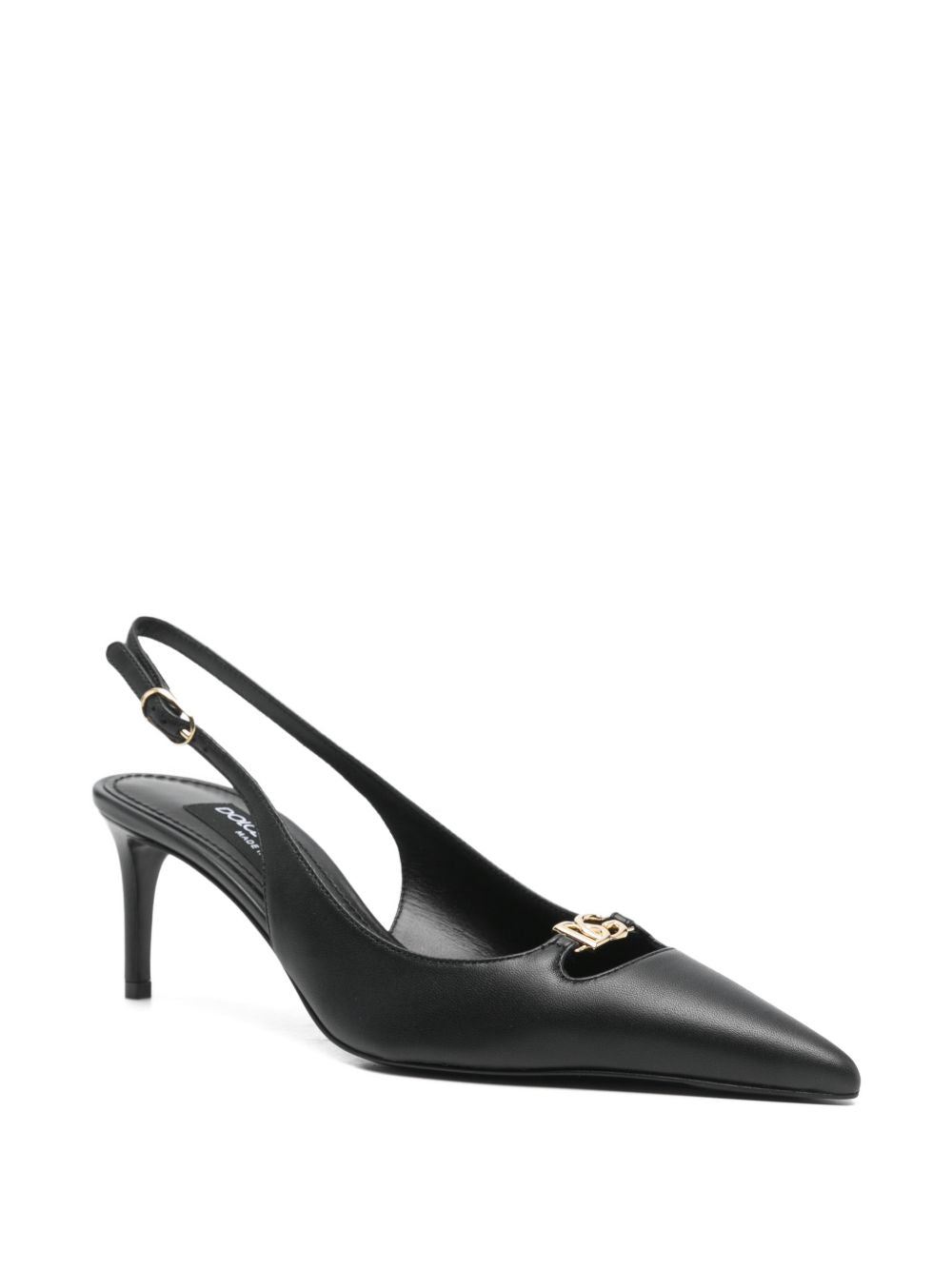 Dolce & Gabbana-DG Lollo leather slingback pumps