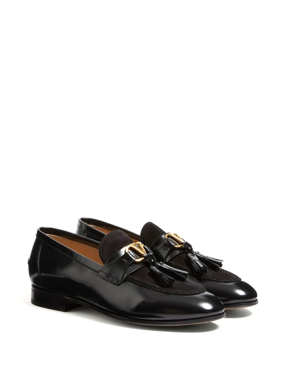 Valentino Garavani Vaniteux Calfskin and Split Leather Loafer