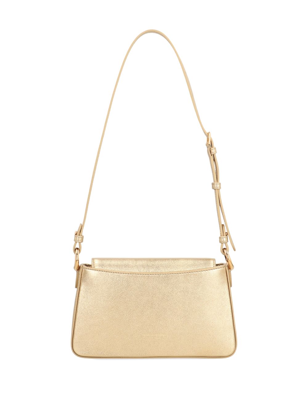 Dolce & Gabbana-Gold Laminated Calfskin phone bag