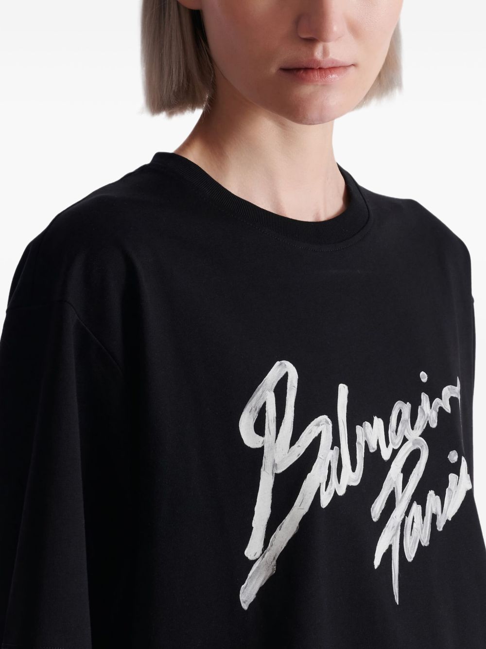 Balmain Boxy T-shirt with Brush print