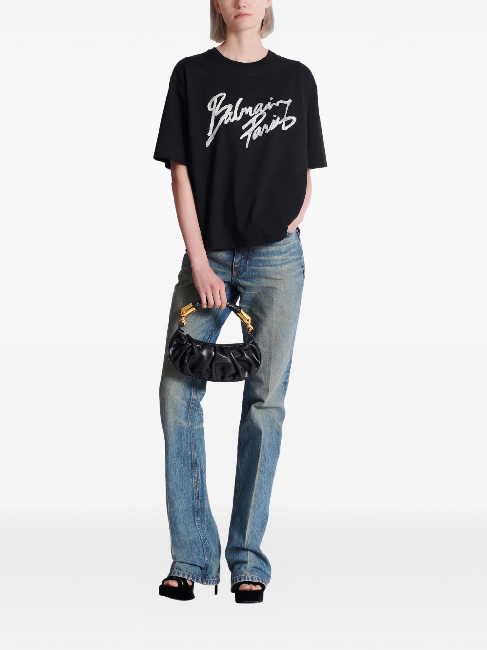 Balmain Boxy T-shirt with Brush print