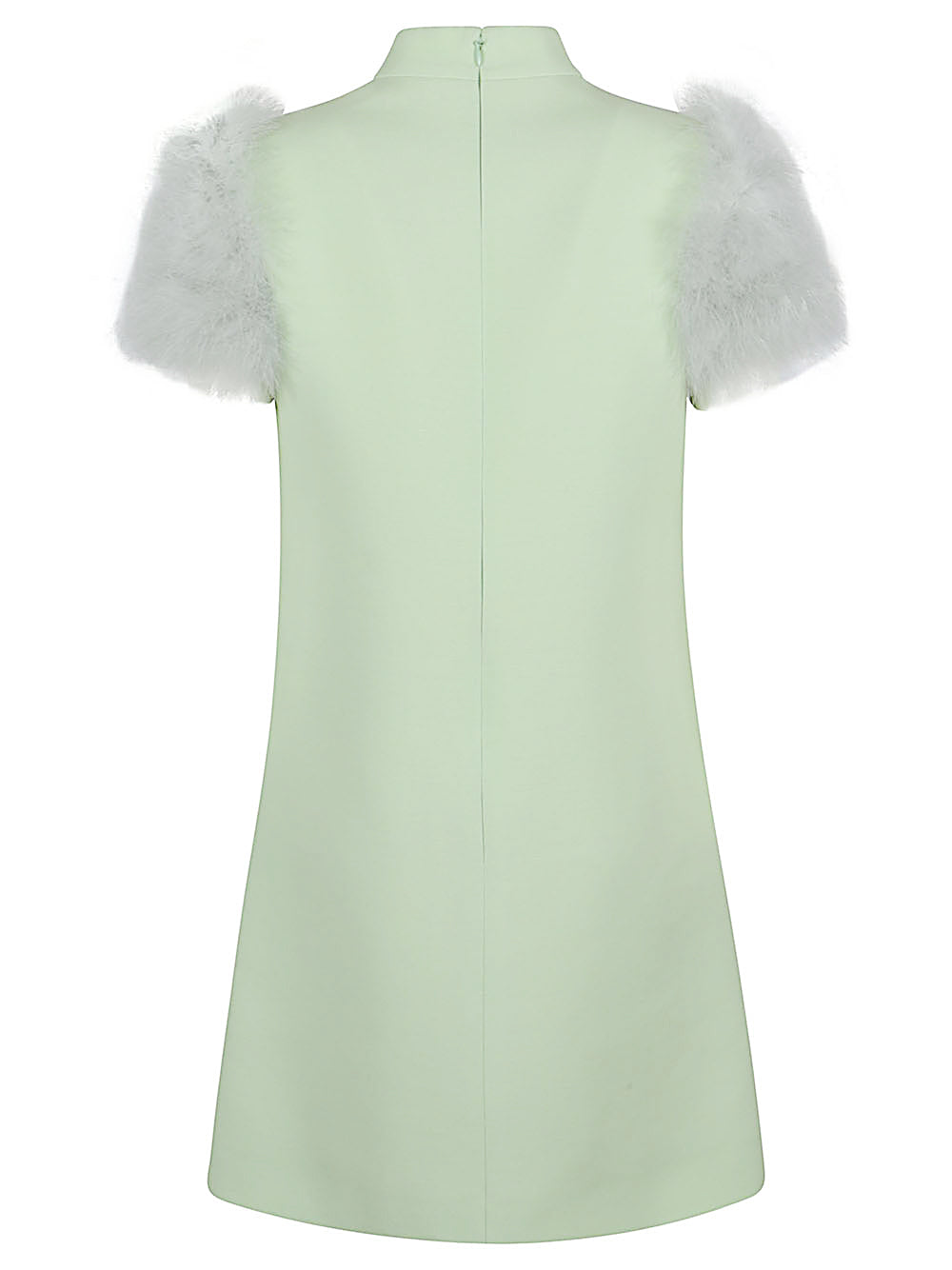 Valentino Feathered wool and silk dress