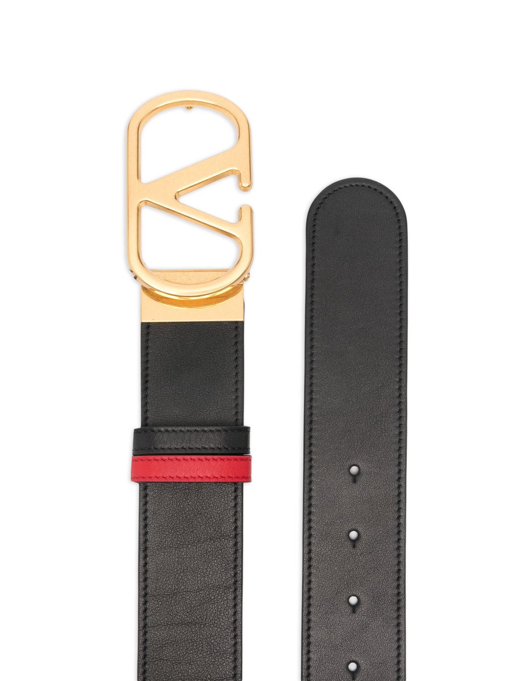 Valentino Garavani-Reversible Vlogo Signature Belt In Glossy Calfskin 40 Mm