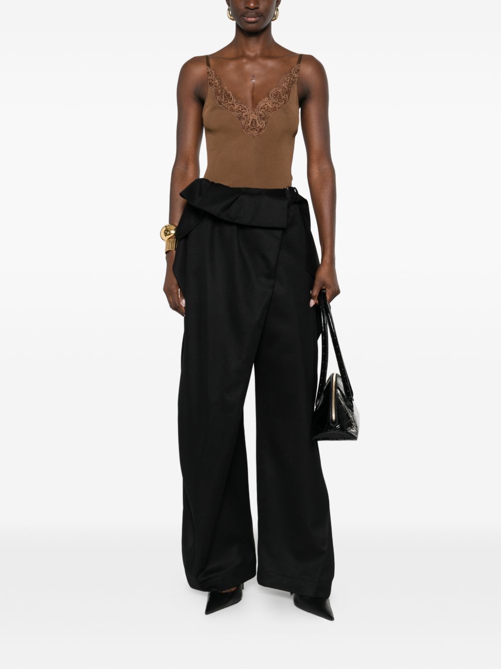 Saint Laurent Top Brown