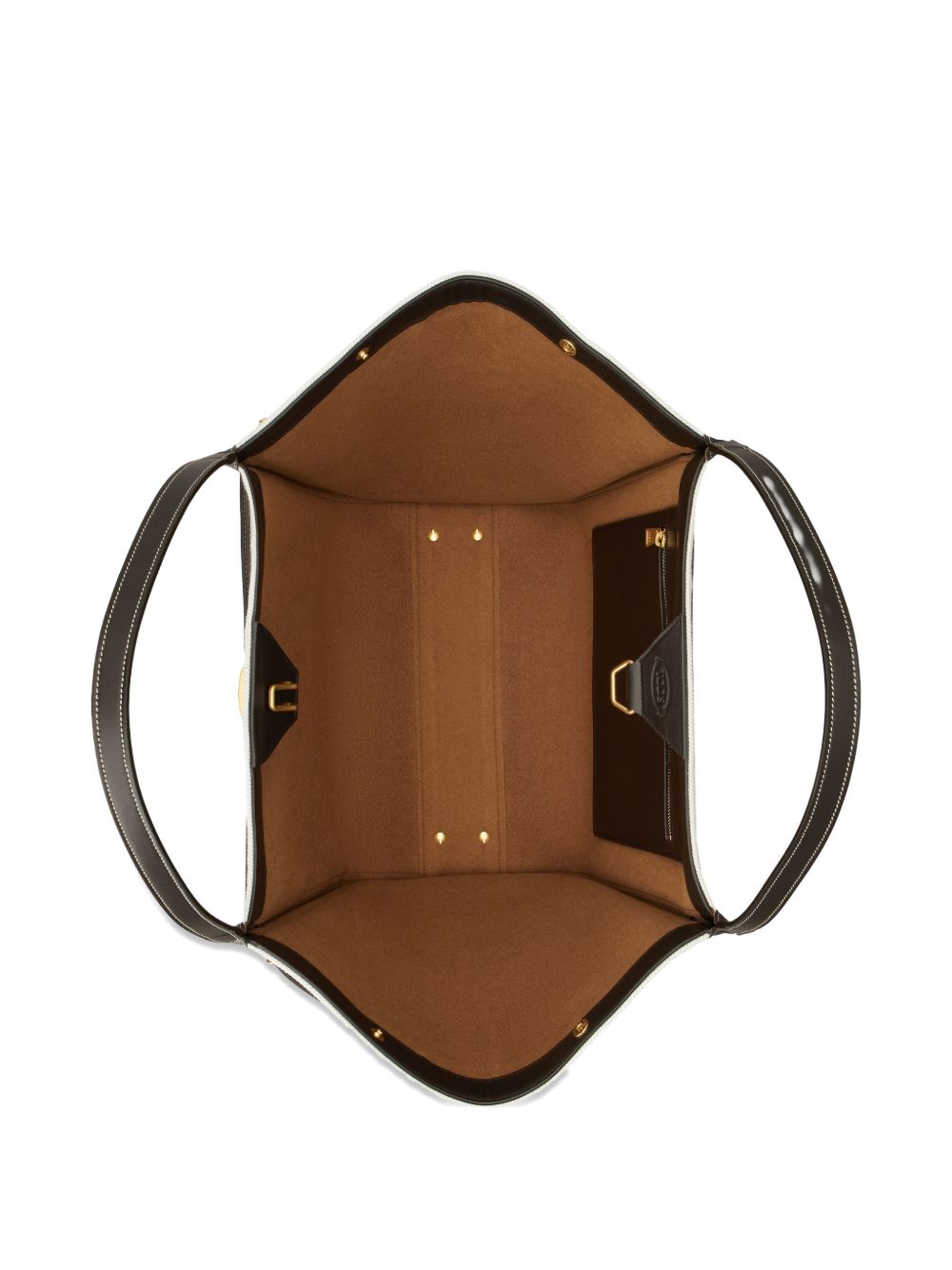 Tod'S Shopping Bag In Canvas And Leather Medium