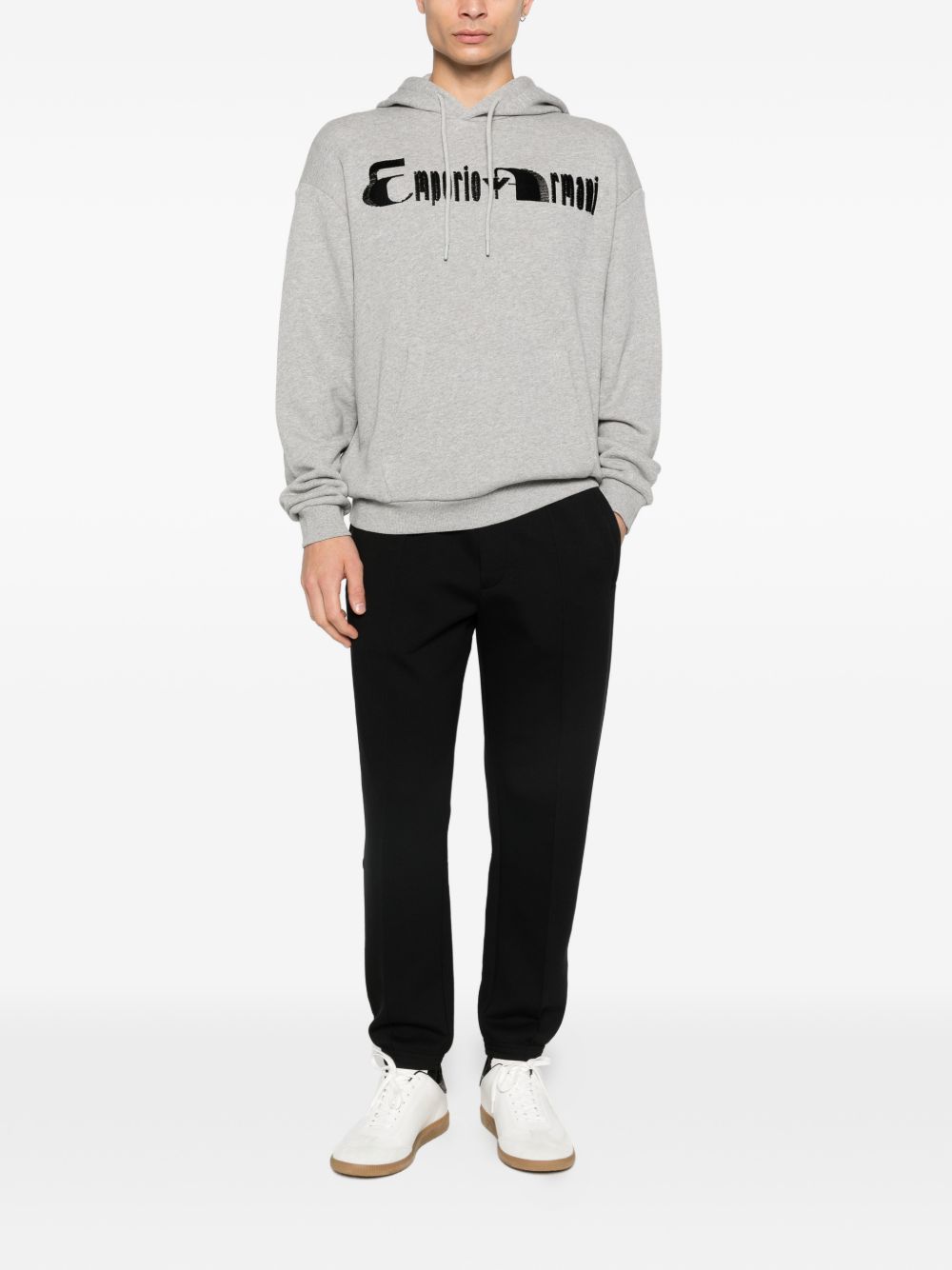Emporio Armani Logo cotton hoodie