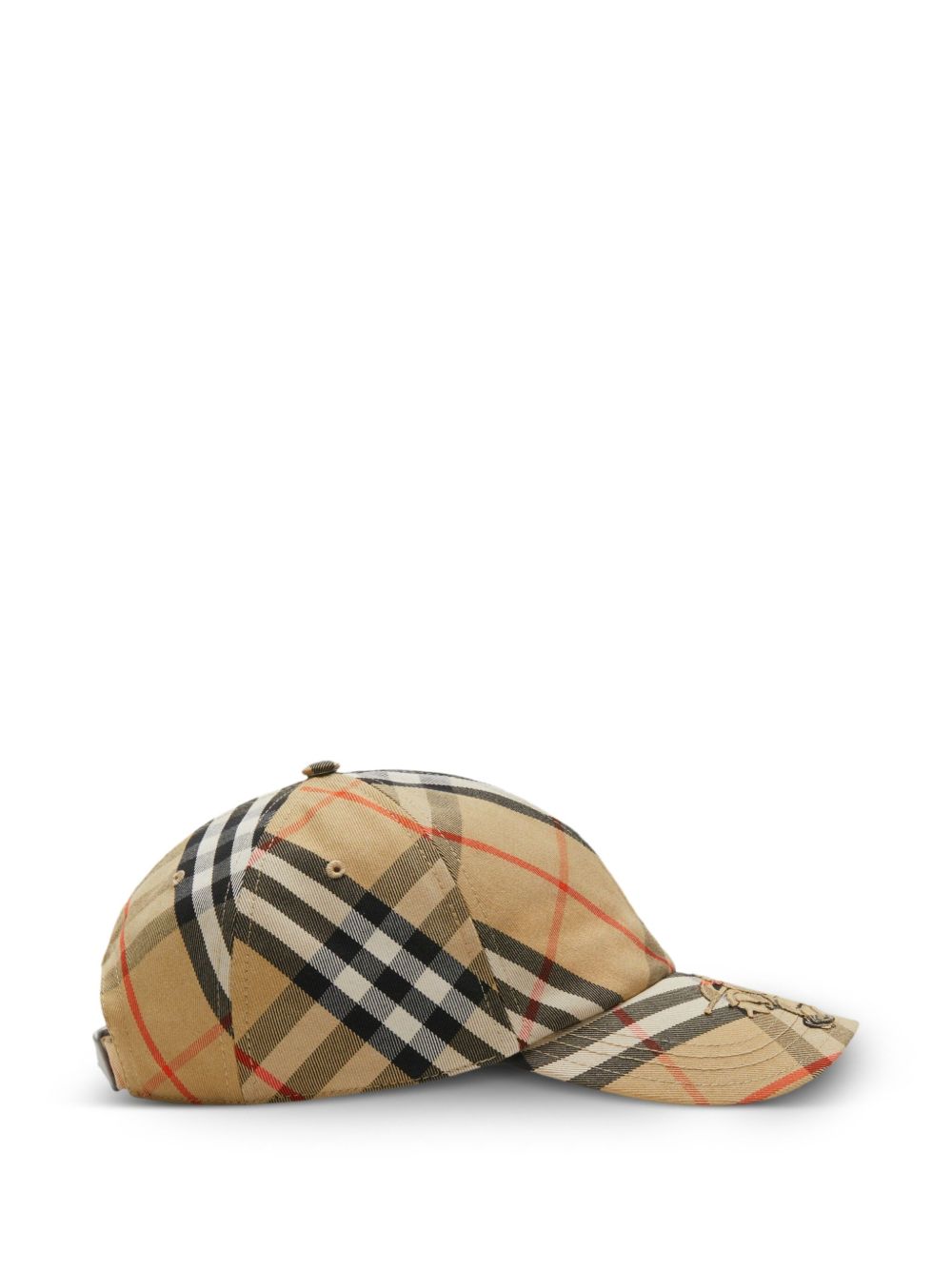 Burberry Check Ekd Twill Baseball Cap