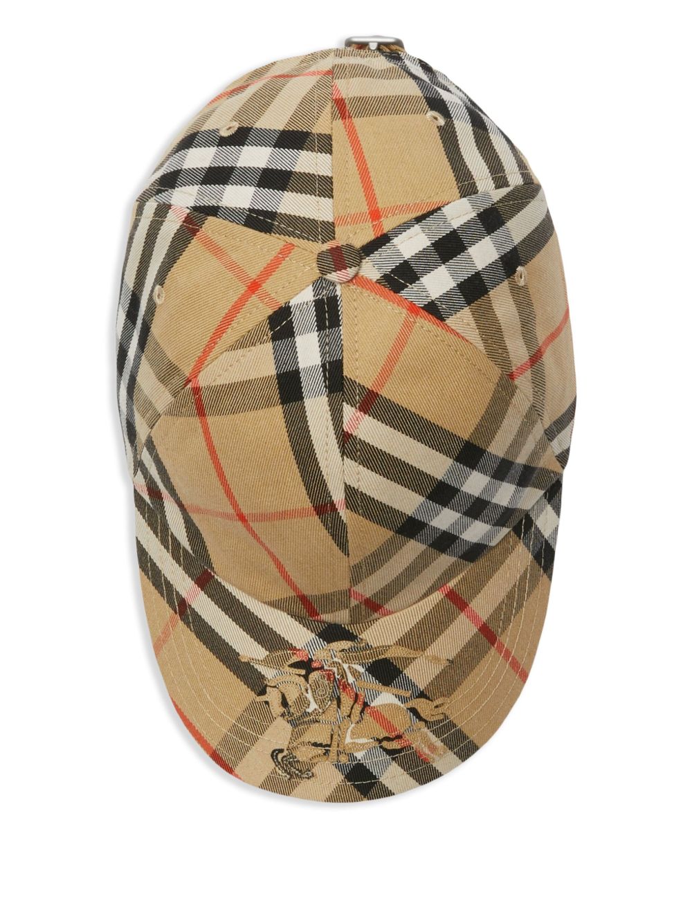 Burberry Check Ekd Twill Baseball Cap