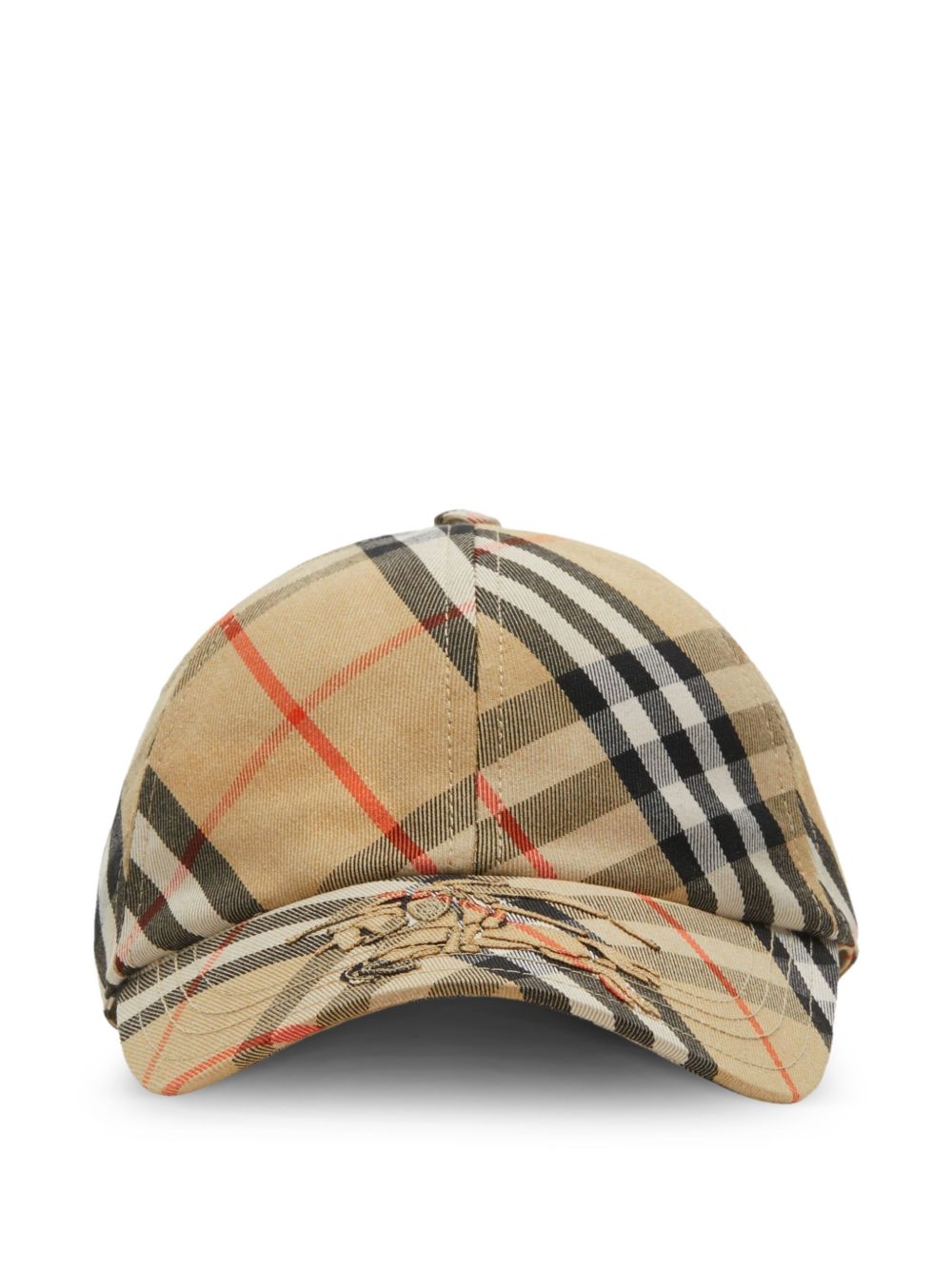 Burberry Check Ekd Twill Baseball Cap