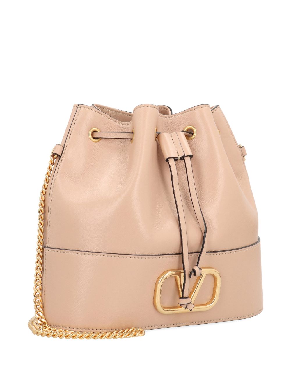 Valentino Garavani Mini Bucket Bag In Nappa With Vlogo Signature Chain