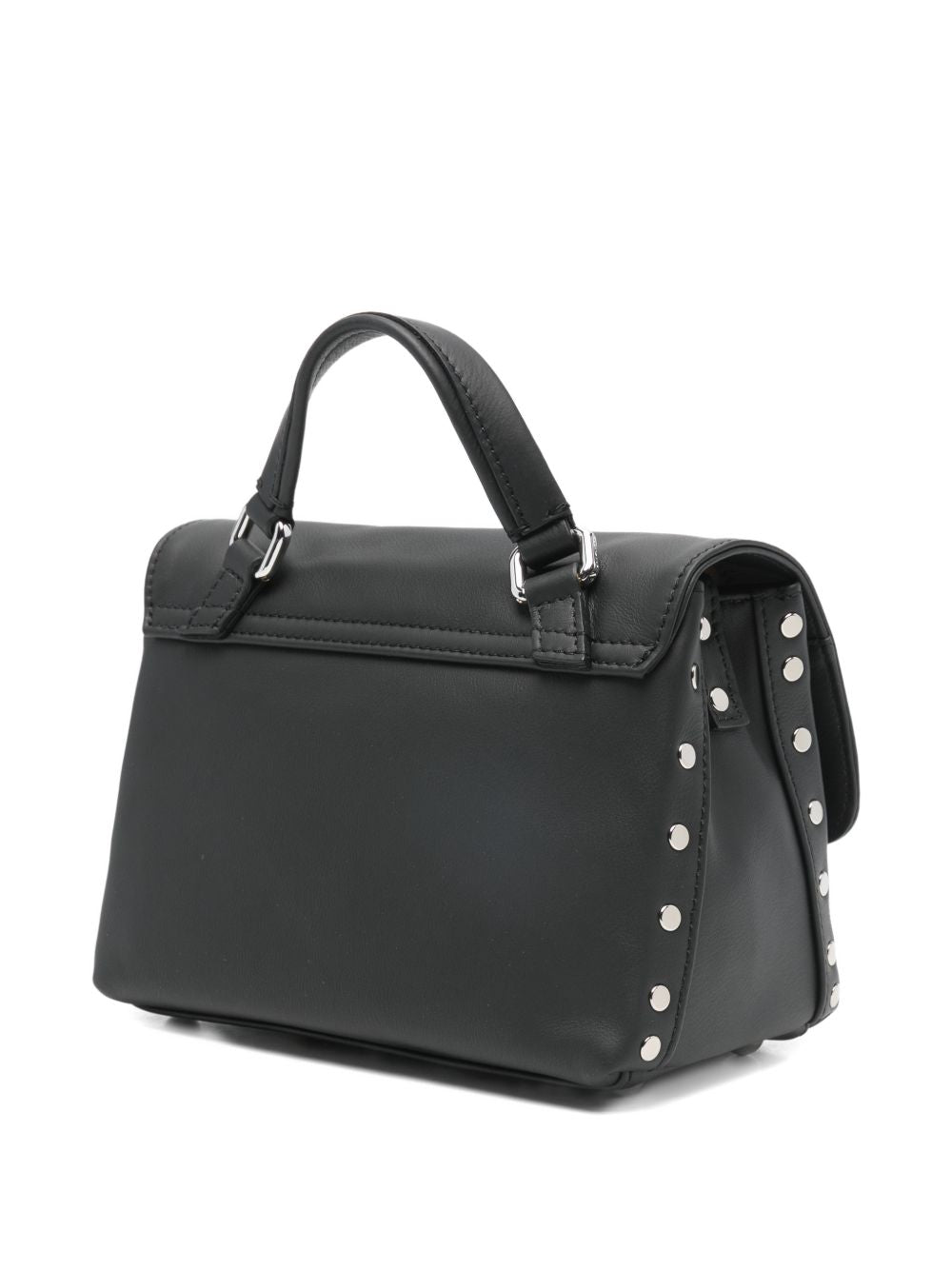 Zanellato Postina® Baby Bag In Smooth Black Lavagna Leather