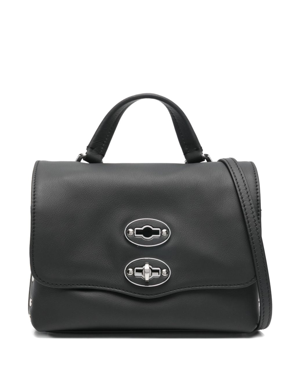 Zanellato Postina® Baby Bag In Smooth Black Lavagna Leather