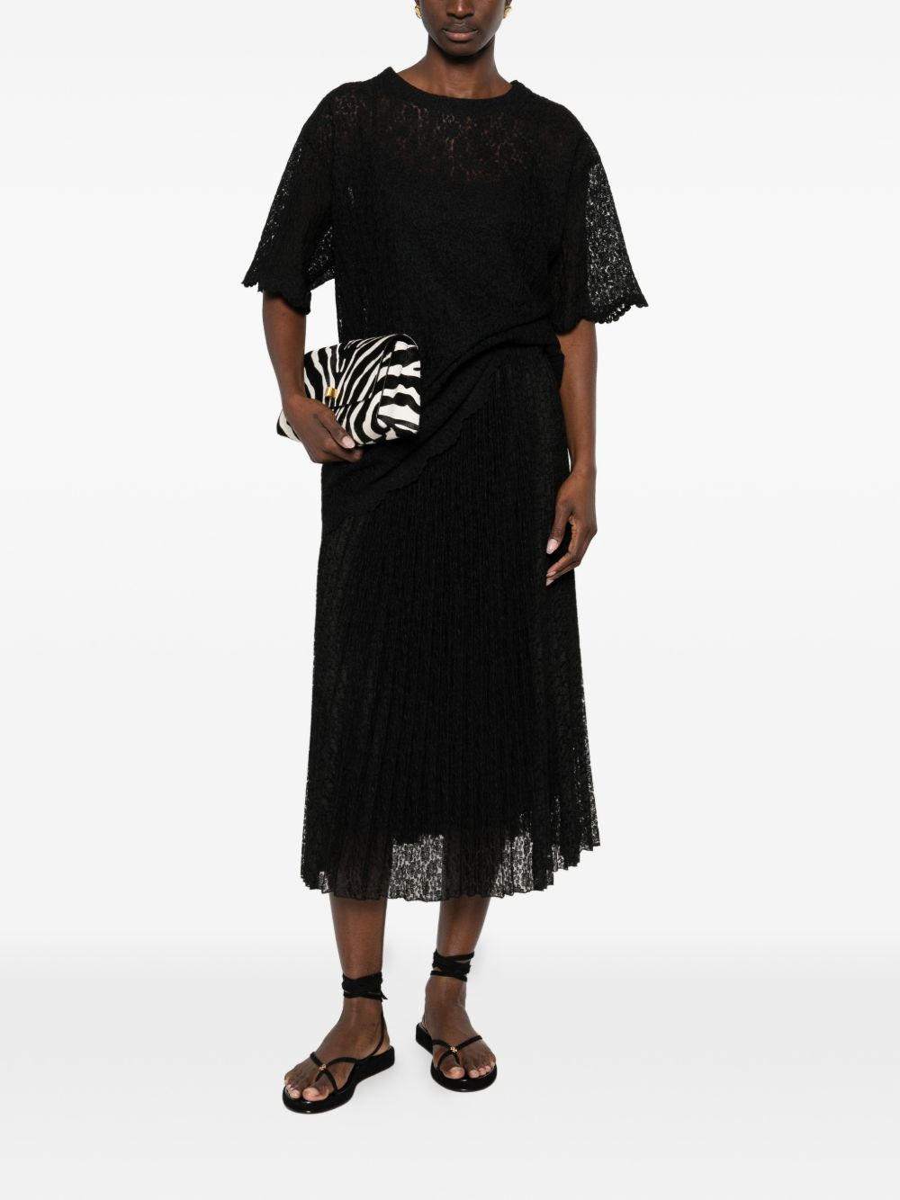 Ermanno Scervino Embroidered long skirt