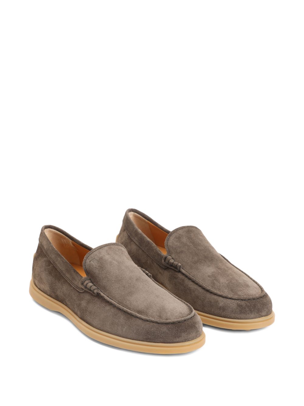 Tod'S Brown Suede Leather Loafers