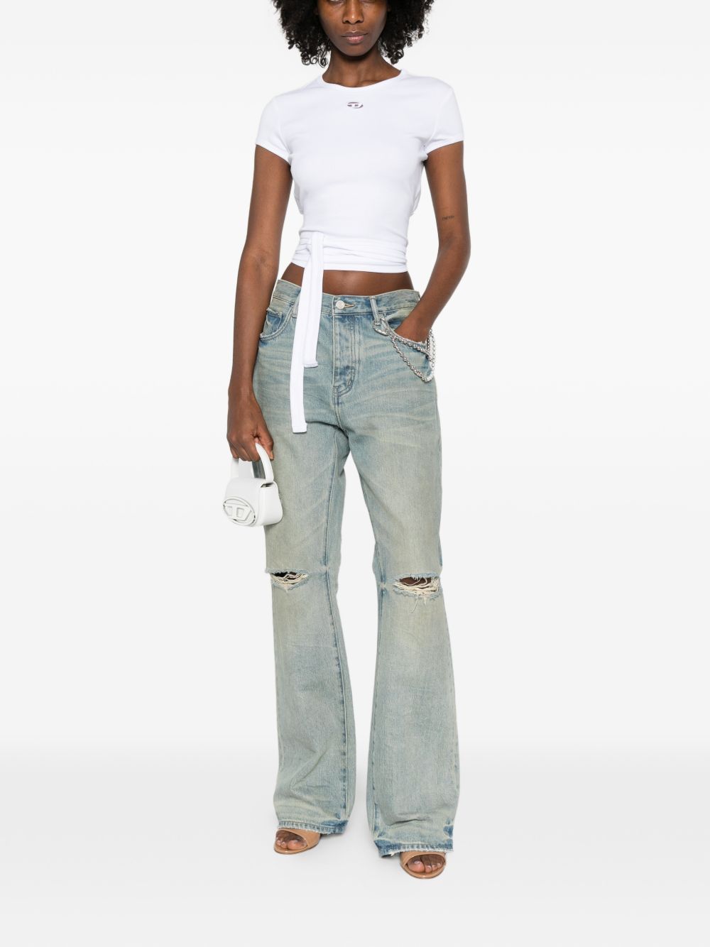 Diesel T-Bunny-Tail tie-waist T-shirt