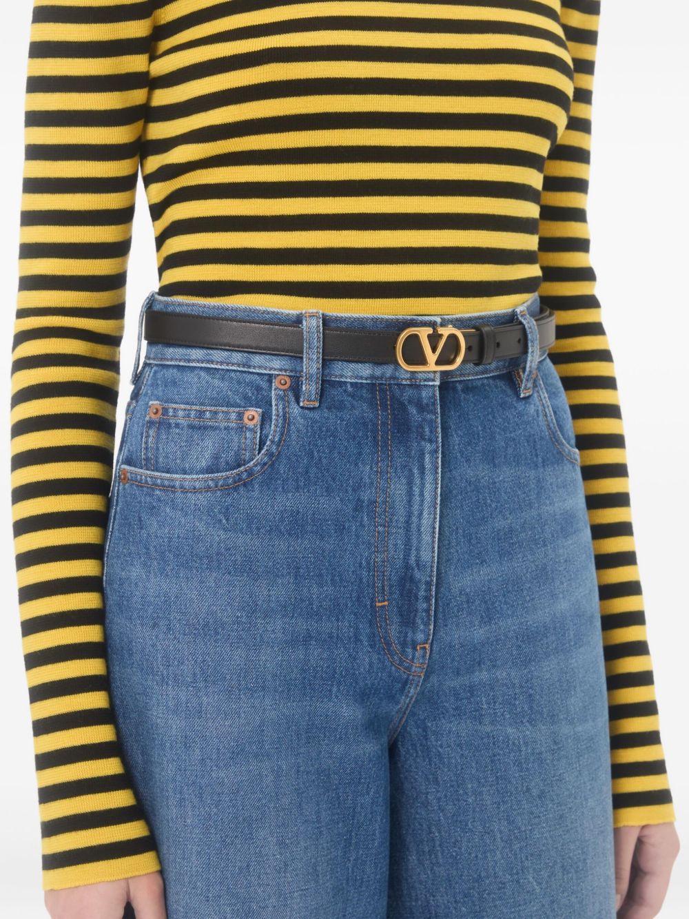 Valentino Garavani-VLogo Signature Reversible Belt in Shiny Calfskin 30mm