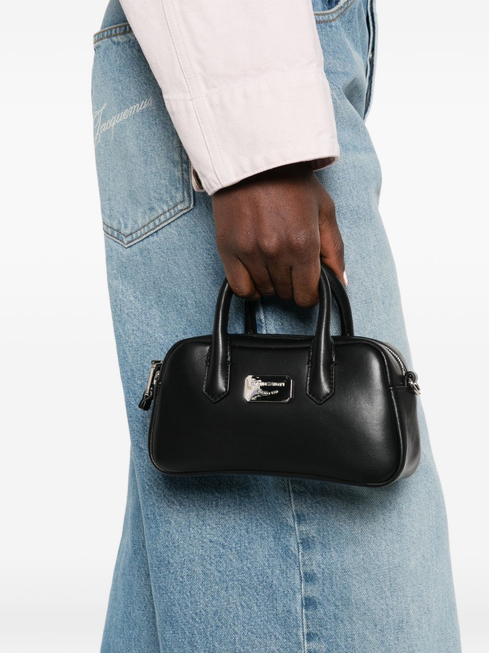 Emporio Armani Soft leather mini bauletto bag