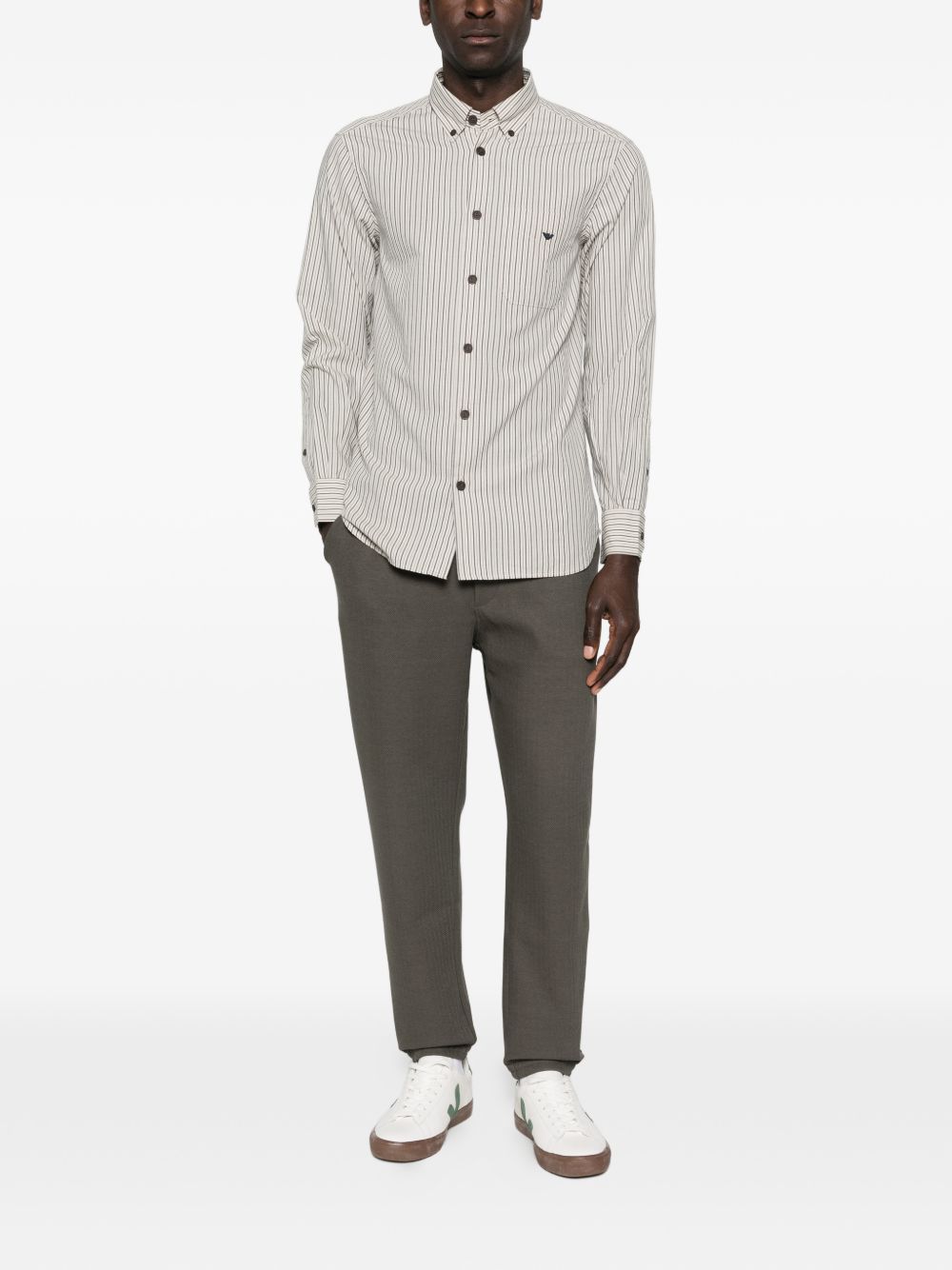 Emporio Armani Striped cotton shirt
