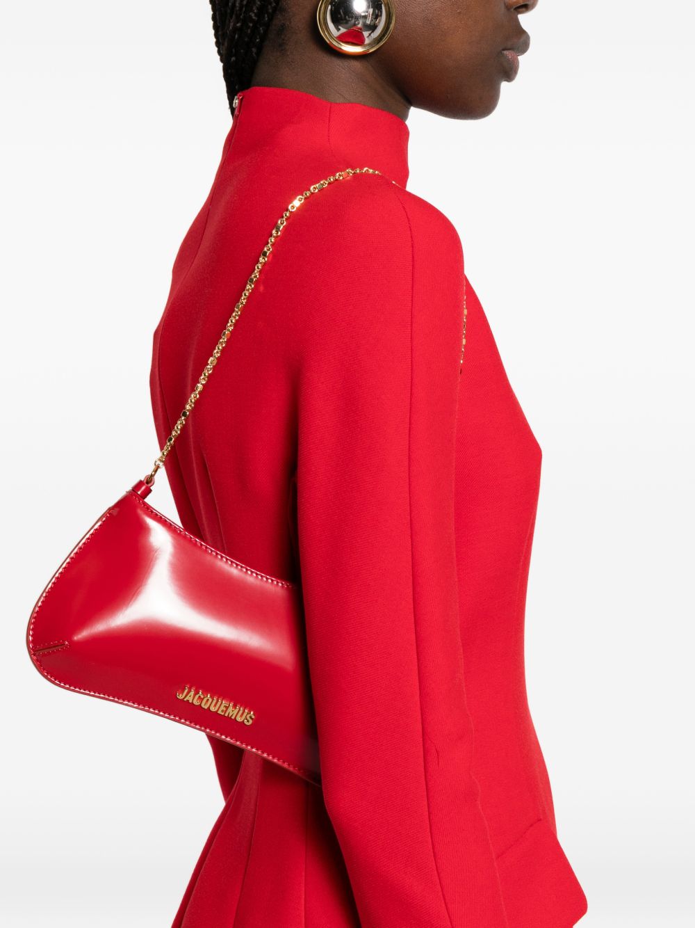 Jacquemus Le Petit Bisou Chaine leather shoulder bag