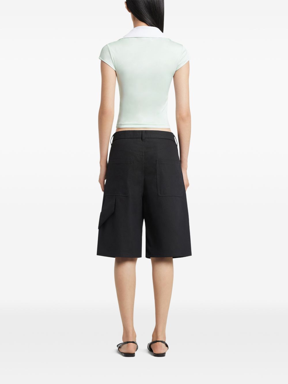 Courreges Pre Courrèges Logo cropped polo shirt