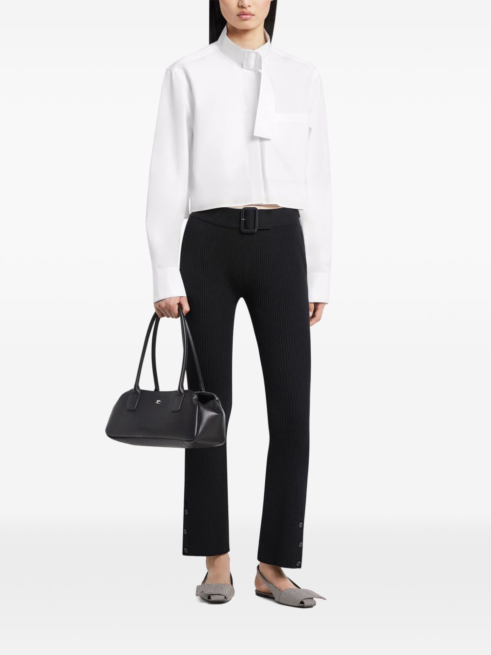 Courreges Pre Courrèges Ribbed knitted trousers