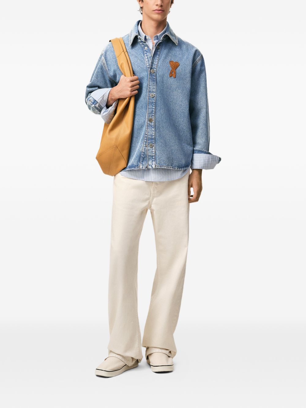 Ami Paris Shirts Clear Blue