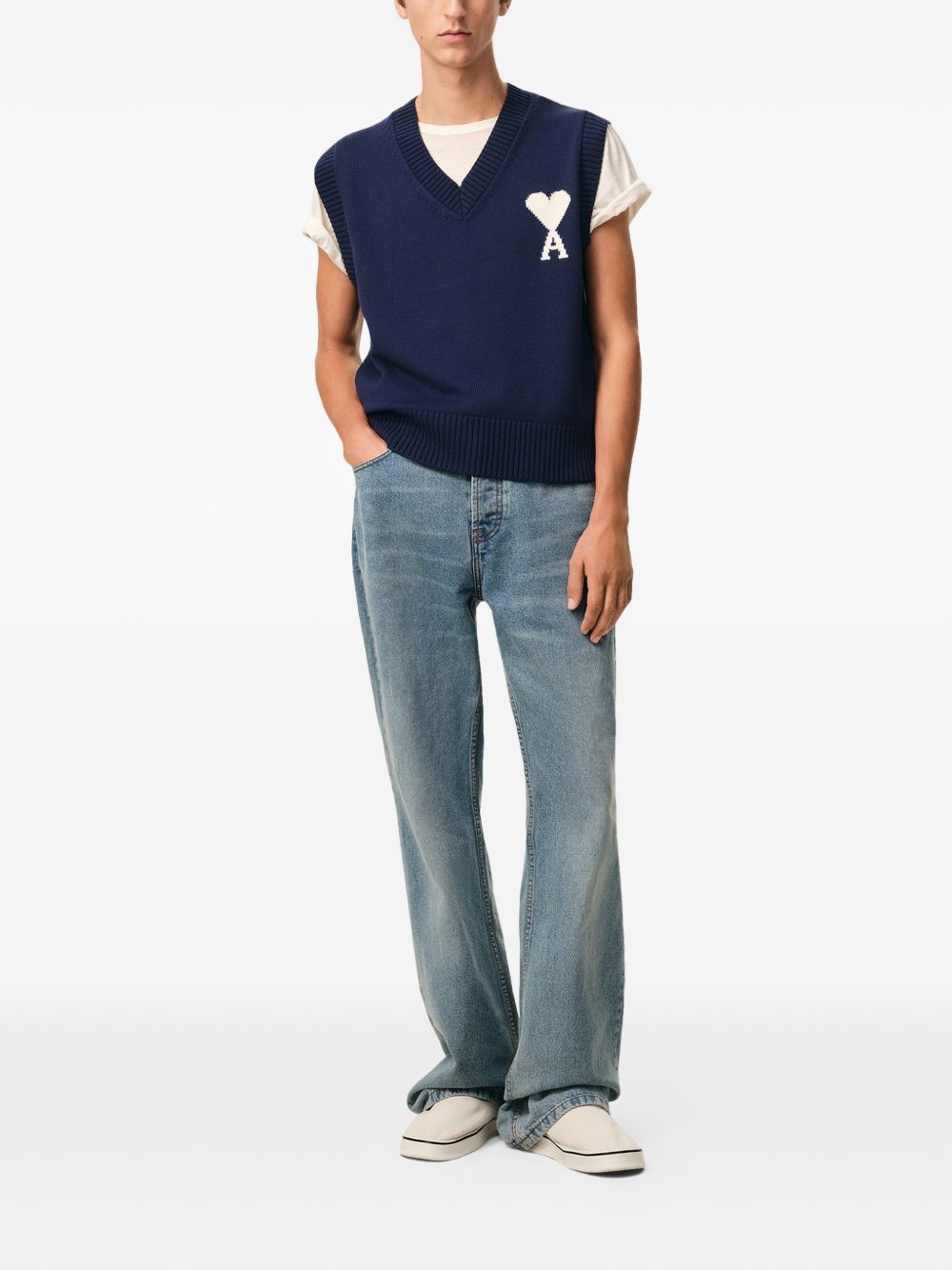 Ami Paris Sweaters Blue