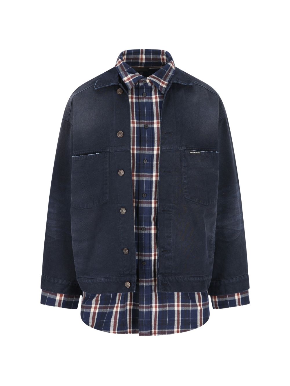 Balenciaga patched shirt jacket