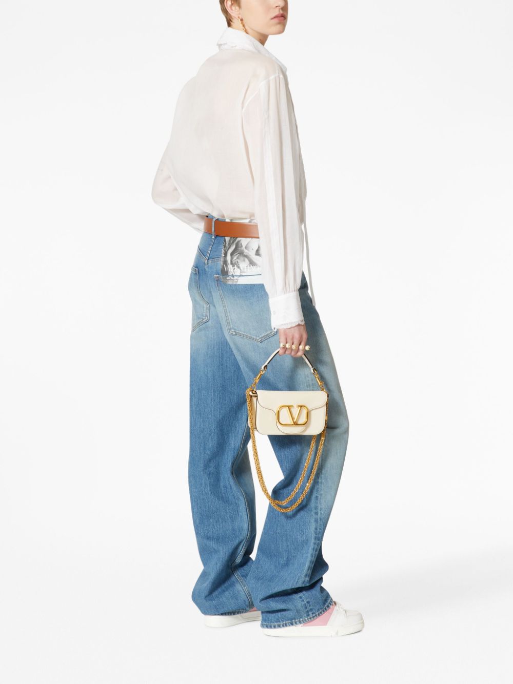 Valentino Garavani Alltime Grainy Calfskin Shoulder Bag