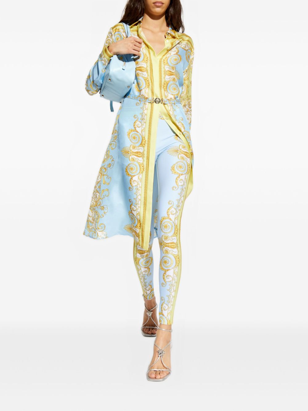 Versace Trousers Clear Blue