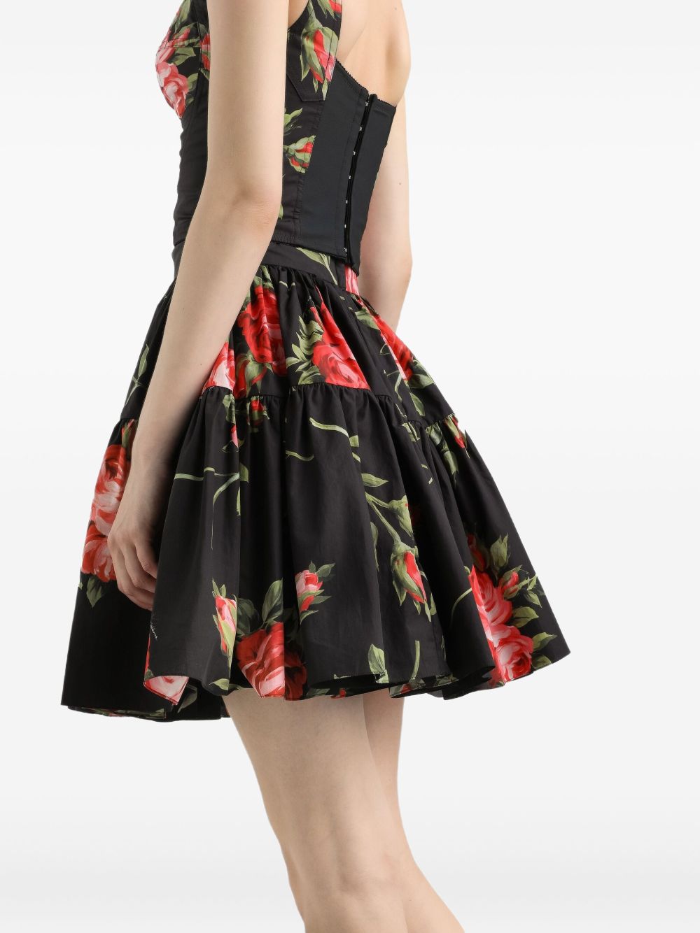 Dolce & Gabbana-bouquet rose mini skirt